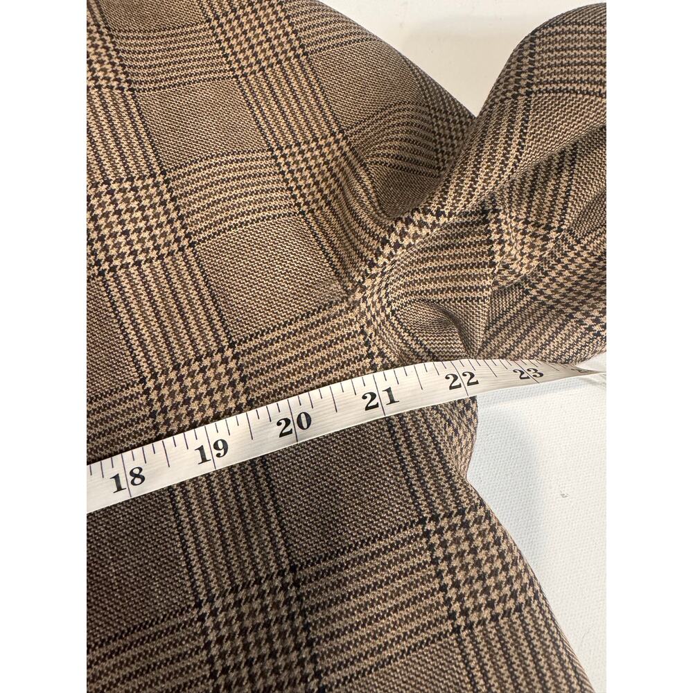 Aritzia The Slouch Brown Plaid Double-Breasted Long Coat- Sm NWT - Picture 9 of 10